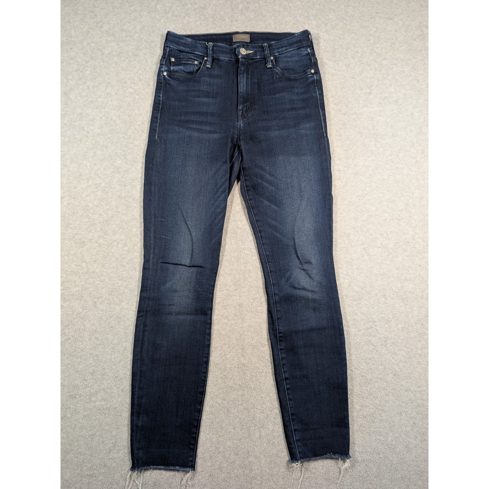Mother Denim Women Jeans 26x27 High Waisted Looker Ankle Fray‎ Hems Dark Wash